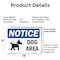 Signmission Dog Area, 18 in W x Rectangle, Plastic OS-2PACK-NS-P-1218-L-15491 - alternate 6
